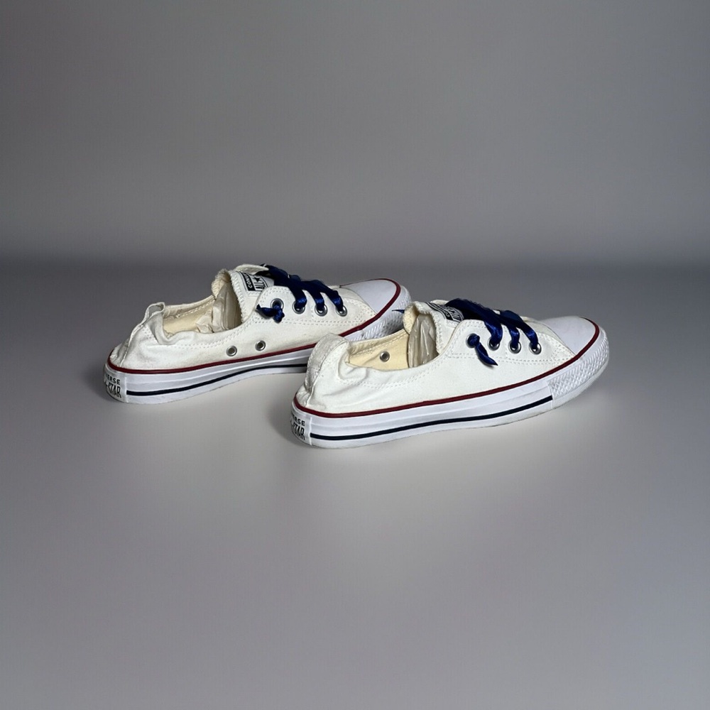 Women’s Converse All-Star. Red,White & Blue. Elastic on back of the shoe. Size-8